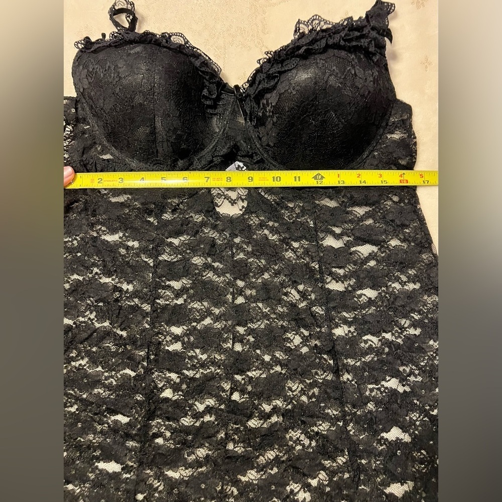 EUC Unbranded Elegant Black Lace Chemise Women’s 18/20 - Picture 8 of 10